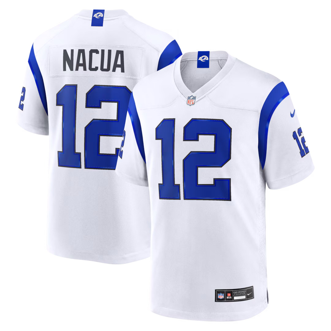 Men's Los Angeles Rams Puka Nacua Nike Fearsome White Game Jersey - Ujersey