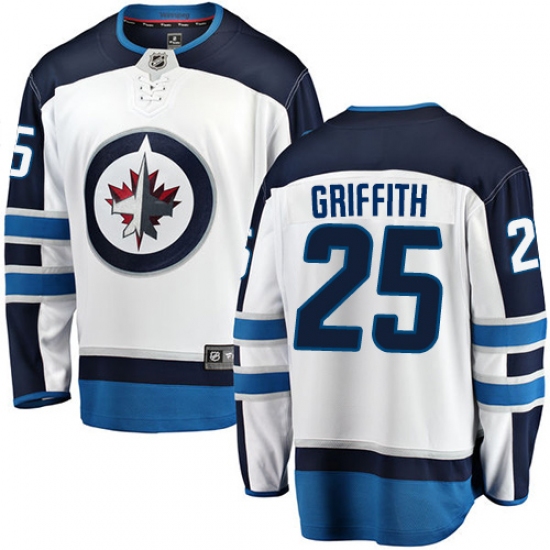 Men's Winnipeg Jets #25 Seth Griffith Fanatics Branded White Away Breakaway NHL Jersey - Ujersey