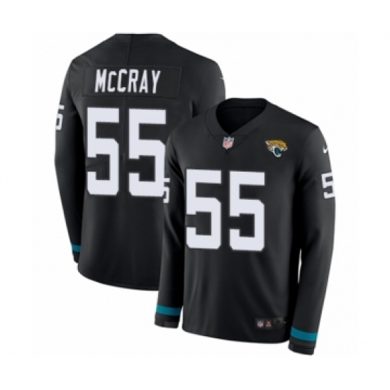 Men's Nike Jacksonville Jaguars #55 Lerentee McCray Limited Black Therma Long Sleeve NFL Jersey - Ujersey