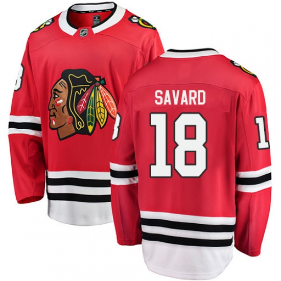 Youth Chicago Blackhawks #18 Denis Savard Fanatics Branded Red Home Breakaway NHL Jersey - Ujersey