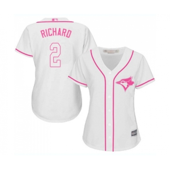 Women's Toronto Blue Jays #2 Clayton Richard Replica White Fashion Cool Base Baseball Jersey - Ujersey