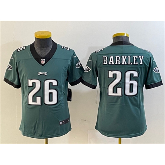Youth Philadelphia Eagles #26 Saquon Barkley Green Vapor Untouchable Limited Stitched Jersey - Ujersey