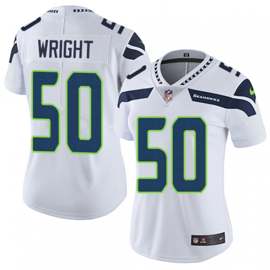 Women's Nike Seattle Seahawks #50 K.J. Wright Elite White NFL Jersey - Ujersey