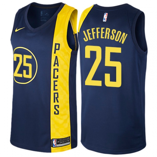 Women's Nike Indiana Pacers #25 Al Jefferson Swingman Navy Blue NBA Jersey - City Edition - Ujersey