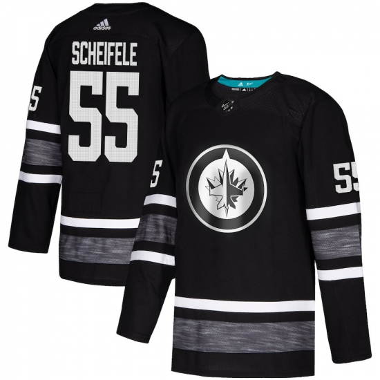 Men's Adidas Winnipeg Jets #55 Mark Scheifele Black 2019 All-Star Game Parley Authentic Stitched NHL Jersey - Ujersey