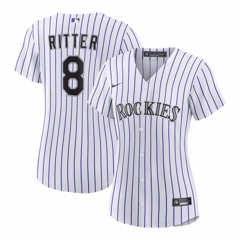 Women's Colorado Rockies Ryan Ritter Nike White Home Replica Jersey