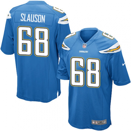 Men's Nike Los Angeles Chargers #68 Matt Slauson Game Electric Blue Alternate NFL Jersey - Ujersey