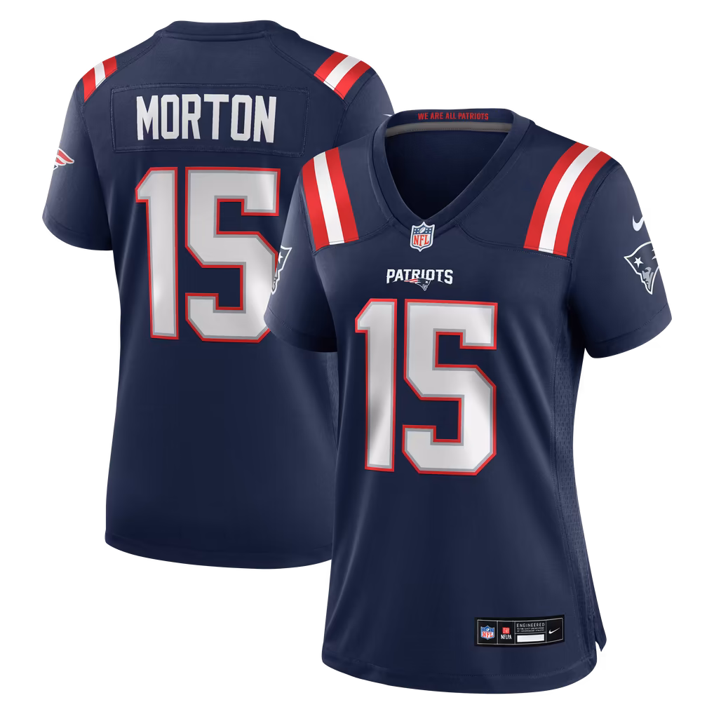 Women's New England Patriots Behren Morton Nike Navy Team Game Jersey