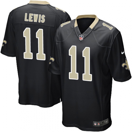 Men's Nike New Orleans Saints #11 Tommylee Lewis Game Black Team Color NFL Jersey - Ujersey