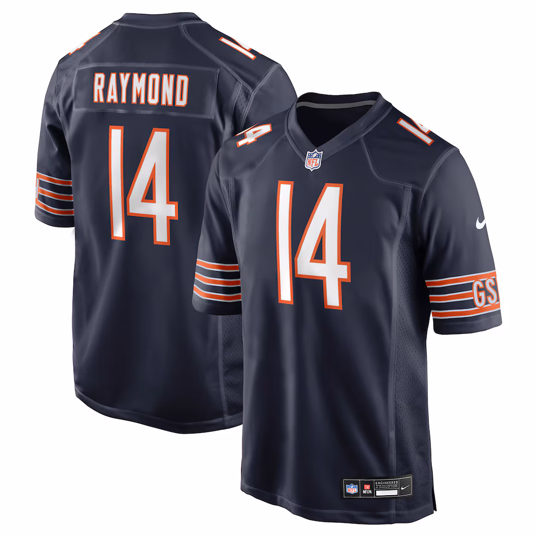 Men's Chicago Bears Kalif Raymond Nike Navy Team Game Jersey