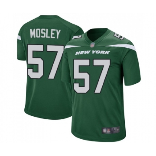 Men's New York Jets #57 C.J. Mosley Game Green Team Color Football Jersey - Ujersey