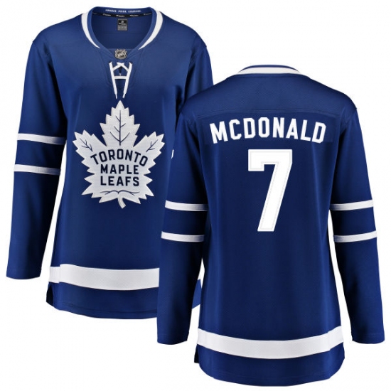 Women's Toronto Maple Leafs #7 Lanny McDonald Fanatics Branded Royal Blue Home Breakaway NHL Jersey - Ujersey
