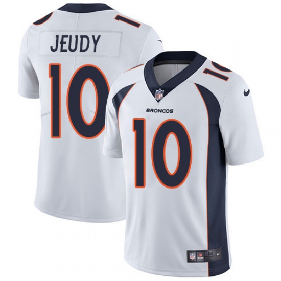 Youth Denver Broncos #10 Jerry Jeudy White Stitched Vapor Untouchable Limited Jersey - Ujersey