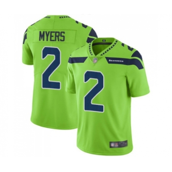 Men's Seattle Seahawks #2 Jason Myers Elite Green Rush Vapor Untouchable Football Jersey - Ujersey