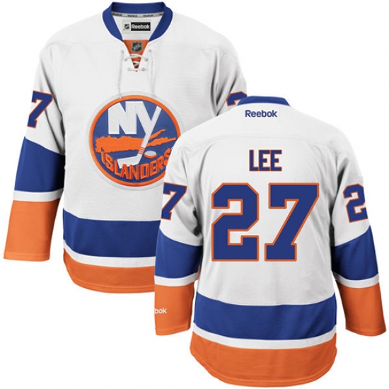 Youth Reebok New York Islanders #27 Anders Lee Authentic White Away NHL Jersey - Ujersey