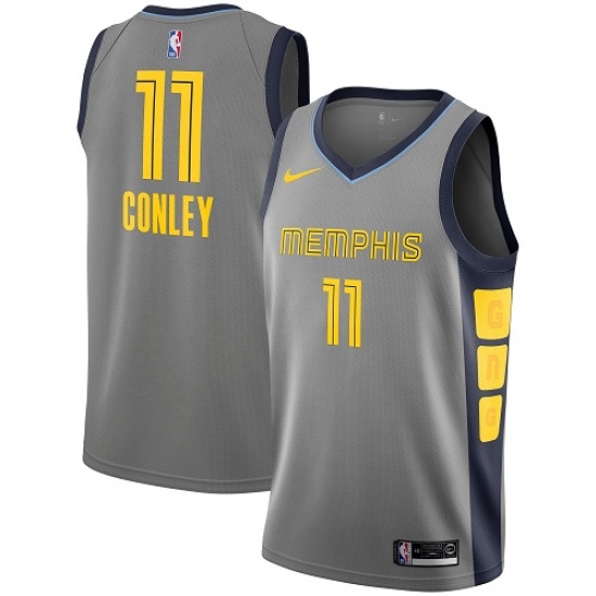 Women's Nike Memphis Grizzlies #11 Mike Conley Swingman Gray NBA Jersey - City Edition - Ujersey