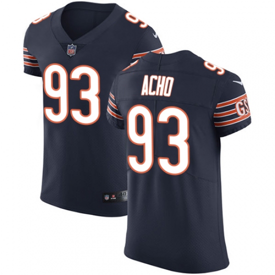 Men's Nike Chicago Bears #93 Sam Acho Navy Blue Team Color Vapor Untouchable Elite Player NFL Jersey - Ujersey