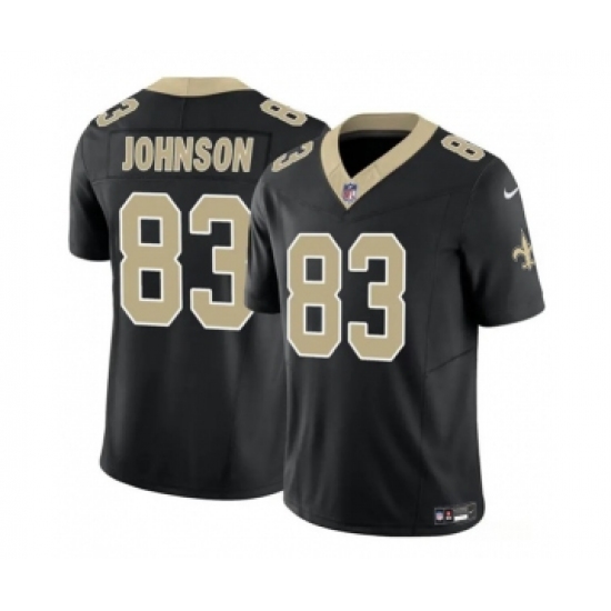 Men's New Orleans Saints #83 Juwan Johnson Black 2023 F.U.S.E. Vapor Untouchable Limited Football Stitched Jersey - Ujersey