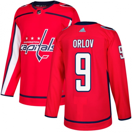 Men's Adidas Washington Capitals #9 Dmitry Orlov Authentic Red Home NHL Jersey - Ujersey