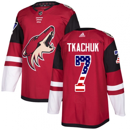 Youth Adidas Arizona Coyotes #7 Keith Tkachuk Authentic Red USA Flag Fashion NHL Jersey - Ujersey