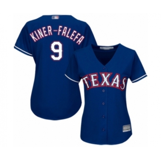 Women's Texas Rangers #9 Isiah Kiner-Falefa Authentic Royal Blue Alternate 2 Cool Base Baseball Player Jersey - Ujersey