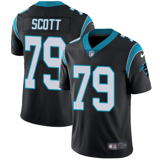 Youth Nike Carolina Panthers #79 Chris Scott Black Team Color Vapor Untouchable Limited Player NFL Jersey - Ujersey