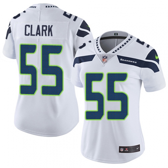 Women's Nike Seattle Seahawks #55 Frank Clark Elite White NFL Jersey - Ujersey