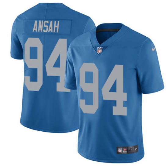 Men's Nike Detroit Lions #94 Ziggy Ansah Elite Blue Alternate NFL Jersey - Ujersey