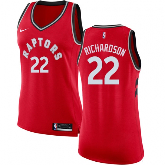 Women's Nike Toronto Raptors #22 Malachi Richardson Swingman Red NBA Jersey - Icon Edition - Ujersey