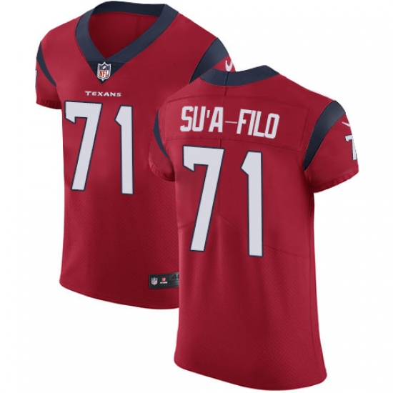 Men's Nike Houston Texans #71 Xavier Su'a-Filo Red Alternate Vapor Untouchable Elite Player NFL Jersey - Ujersey