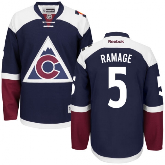 Youth Reebok Colorado Avalanche #5 Rob Ramage Authentic Blue Third NHL Jersey - Ujersey