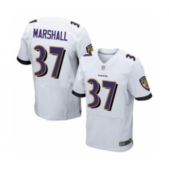 Men's Baltimore Ravens #37 Iman Marshall Elite White Football Jersey - Ujersey