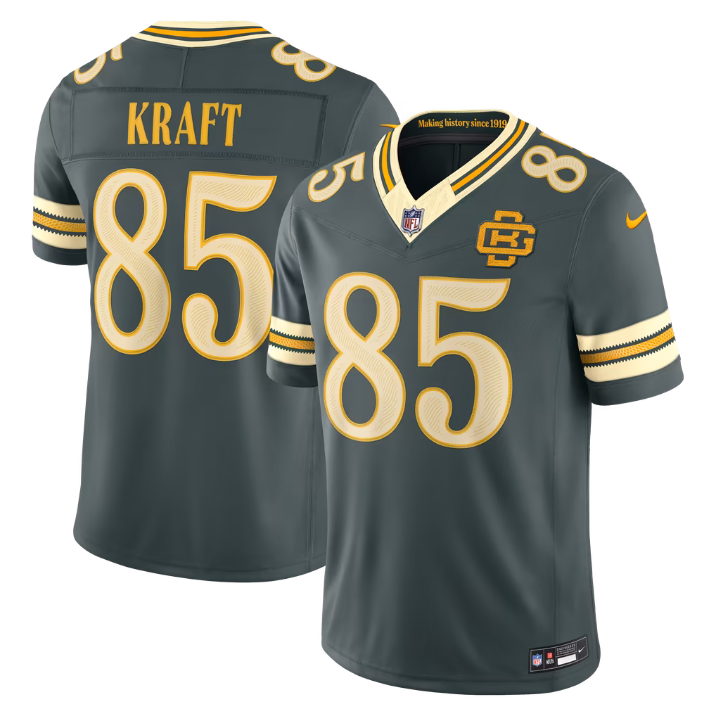 Men's Green Bay Packers Tucker Kraft Nike Green 2026 Rivalries Collection Stitched Limited Jersey
