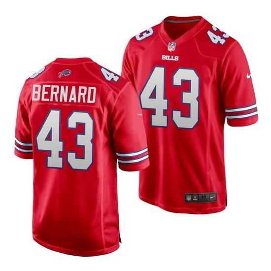 Men's Buffalo Bills #43 Terrel Bernard Red Stitched Jersey - Ujersey