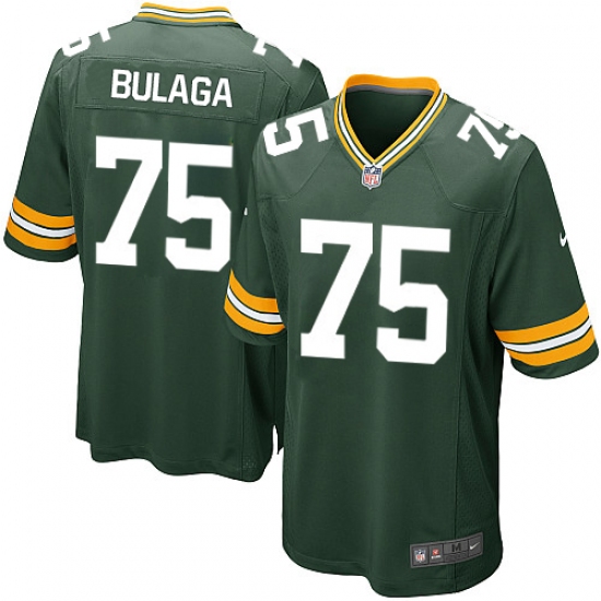 Men's Nike Green Bay Packers #75 Bryan Bulaga Game Green Team Color NFL Jersey - Ujersey