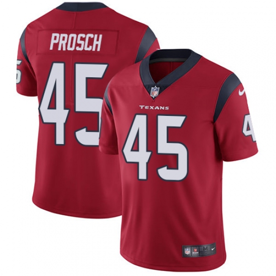 Youth Nike Houston Texans #45 Jay Prosch Elite Red Alternate NFL Jersey - Ujersey