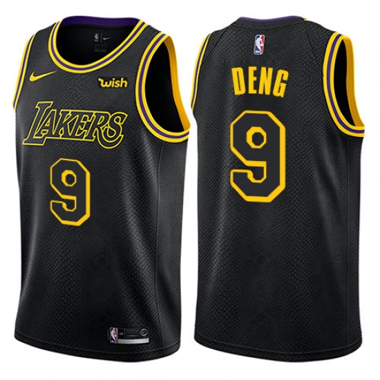Women's Nike Los Angeles Lakers #9 Luol Deng Swingman Black NBA Jersey - City Edition - Ujersey