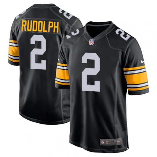 Men's Nike Pittsburgh Steelers #2 Mason Rudolph Game Black Alternate NFL Jersey - Ujersey