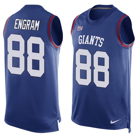 Men's Nike New York Giants #88 Evan Engram Limited Royal Blue Player Name & Number Tank Top NFL Jersey - Ujersey