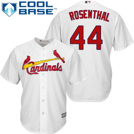 Men's Majestic St. Louis Cardinals #44 Trevor Rosenthal Replica White Home Cool Base MLB Jersey - Ujersey