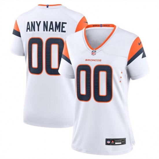 Women's Denver Broncos Active Player Custom White 2024 Stitched Jersey(Run Small) - Ujersey