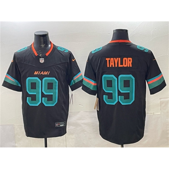 Men's Miami Dolphins #99 Jason Taylor Black 2025 F.U.S.E. “Rivalries” Vapor Limited Football Stitched Jersey - Ujersey