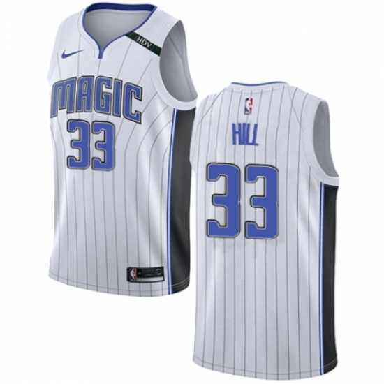 Men's Nike Orlando Magic #33 Grant Hill Swingman NBA Jersey - Association Edition - Ujersey