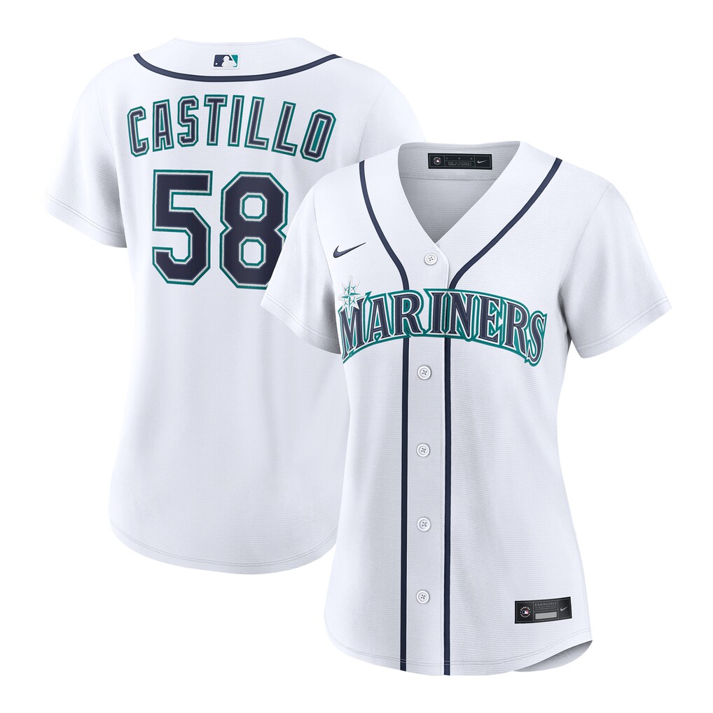 Women's Seattle Mariners Luis Castillo Nike White Home Replica Jersey - Ujersey