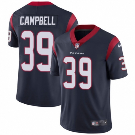 Youth Nike Houston Texans #39 Ibraheim Campbell Navy Blue Team Color Vapor Untouchable Limited Player NFL Jersey - Ujersey