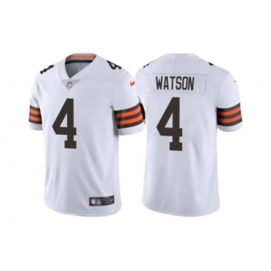 Men's Cleveland Browns #4 Deshaun Watson White Vapor Untouchable Limited Stitched Jersey - Ujersey