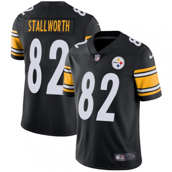 Youth Nike Pittsburgh Steelers #82 John Stallworth Black Team Color Vapor Untouchable Limited Player NFL Jersey - Ujersey