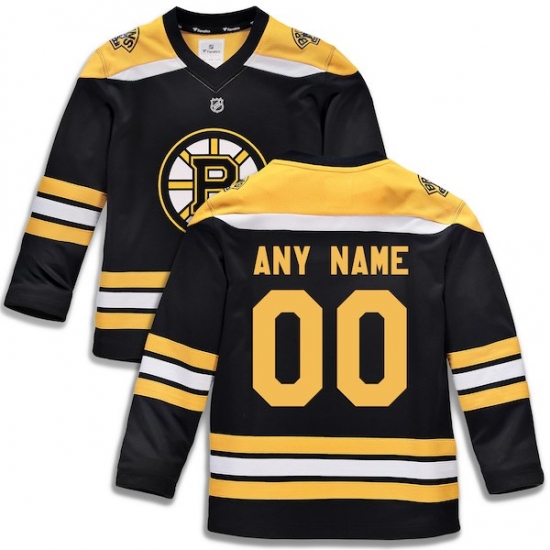 Youth Boston Bruins Fanatics Branded Black Home Replica Custom Jersey - Ujersey