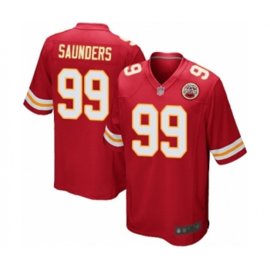Men's Kansas City Chiefs #99 Khalen Saunders Game Red Team Color Football Jersey - Ujersey