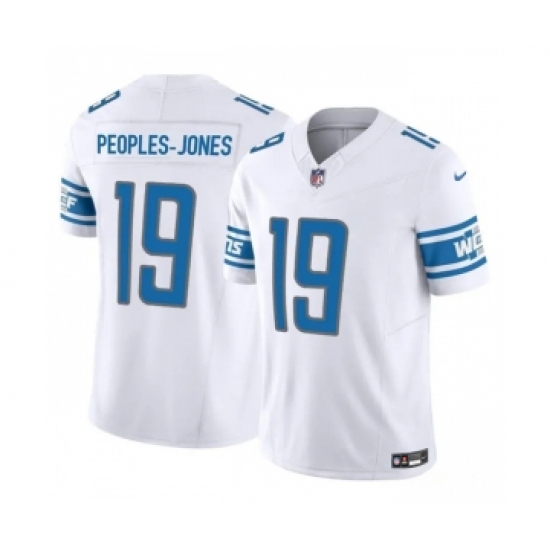 Men's Detroit Lions #19 Donovan Peoples-Jones White 2023 F.U.S.E. Vapor Untouchable Limited Football Stitched Jersey - Ujersey
